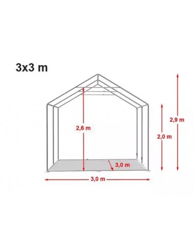 RENFORCÉE/ANTI FEU 3 x 3m - 500gr/m²