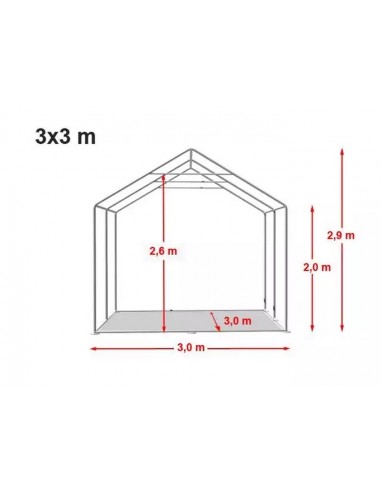 RENFORCÉE BLANC/GRIS 3 x 3m - 500gr/m²