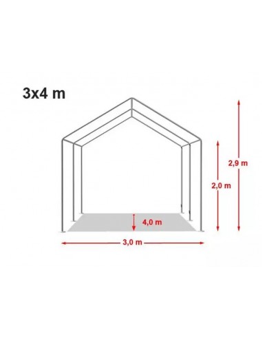 BLANC/GRIS 3 x 4m - 500gr/m²