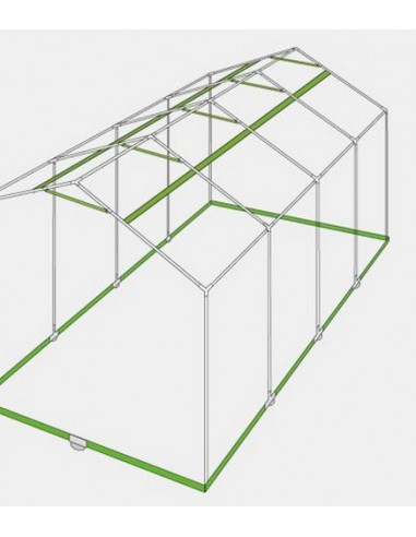 BLANC/GRIS RENFORCÉE/ANTI FEU 3 x 4m - 500gr/m²