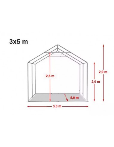 RENFORCÉE/ANTI FEU 3 x 5m - 500gr/m²