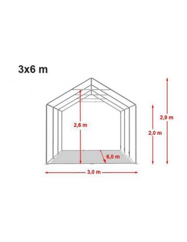 RENFORCÉE BLANC/BLEU 3 x 6m - 500gr/m²