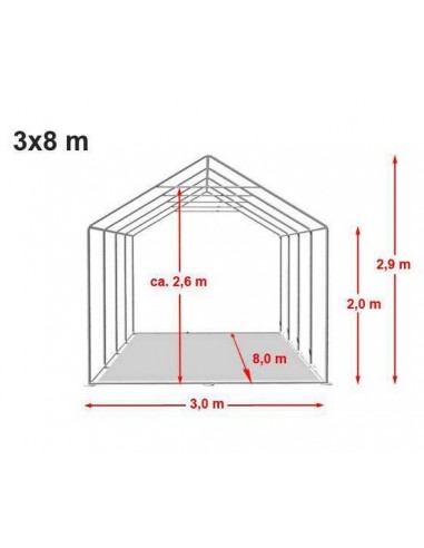 RENFORCÉE 3 x 8m - 500gr/m²