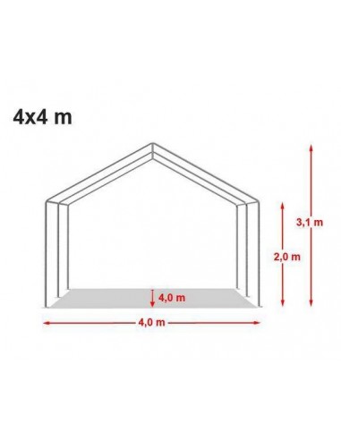 BLANC/GRIS 4 x 4m - 500gr/m²