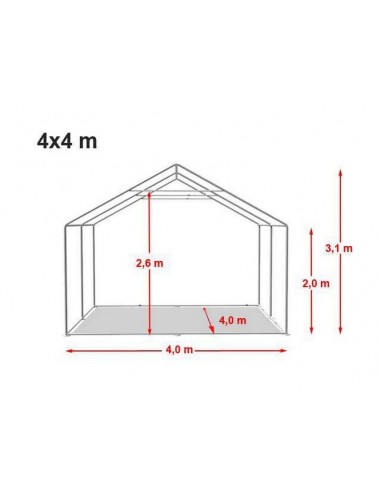 RENFORCÉE BLANC/GRIS 4 x 4m - 500gr/m²