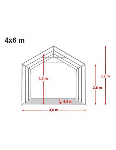 XXL EXTRA RENFORCÉE/ANTI-FEU 4 x 6m - 550gr/m²