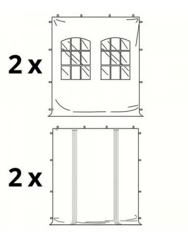 STRUCTURE ACIER / 4 COTÉS - 3 x 3 - 350gr/m²