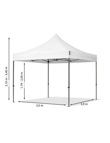 STRUCTURE ACIER / 4 COTÉS - 3 x 3 - 350gr/m²