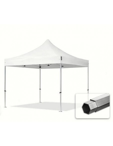 STRUCTURE ALU - 4 COTÉS - 2 PANORAMIQUES - ANTI-FEU - 3 x 3 - PVC 620gr/m²