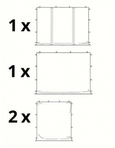 STRUCTURE ALU / 1 PORTE - 3 x 4,5 - 400gr/m²