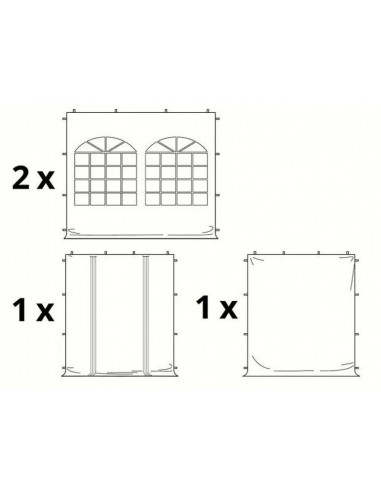 STRUCTURE ACIER - 4 COTÉS - 2 FENETRES - 3 x...