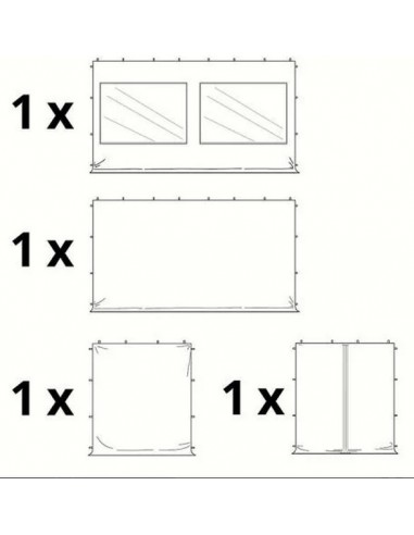 STRUCTURE ALU - 4 COTÉS - 1 PANORAMIQUE - 3 x 6...