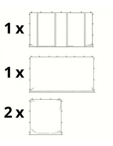 STRUCTURE ALU - 2 PORTES - 3 x 6 - 400gr/m²