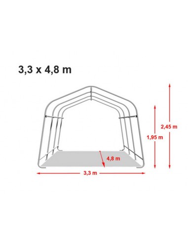 ABRI GARAGE - 3,30 x 4,80 - PE 260gr/m²