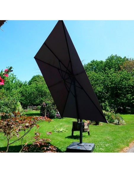 PARASOL CARRÉ ALU POLY - 3 x 3m