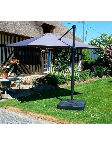 PARASOL CARRÉ ALU POLY - 3 x 3m