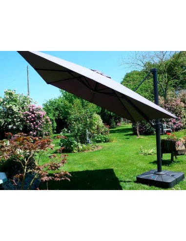 PARASOL CARRÉ ALU POLY - 3 x 3m