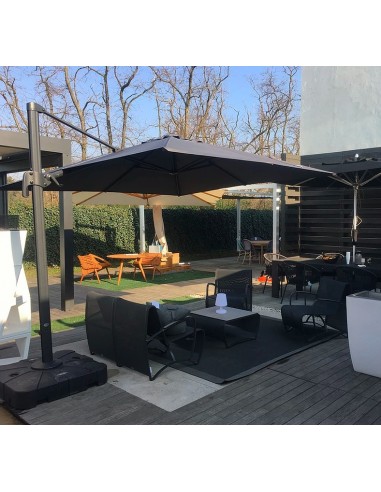 PARASOL CARRÉ ALU POLY - 3 x 3m