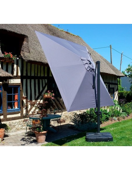 PARASOL CARRÉ ALU POLY - 3 x 3m