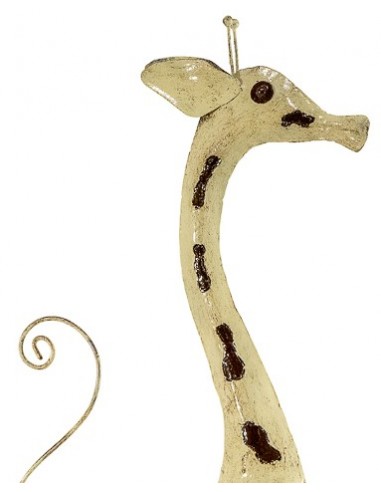 Décoration jardin métal - Girafe beige